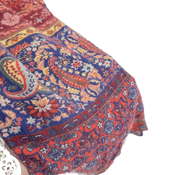 American Eagle AE Mixed Print Pull On Pants XS‎ Boho Festival Hippie Peasant - Picture 7 of 12